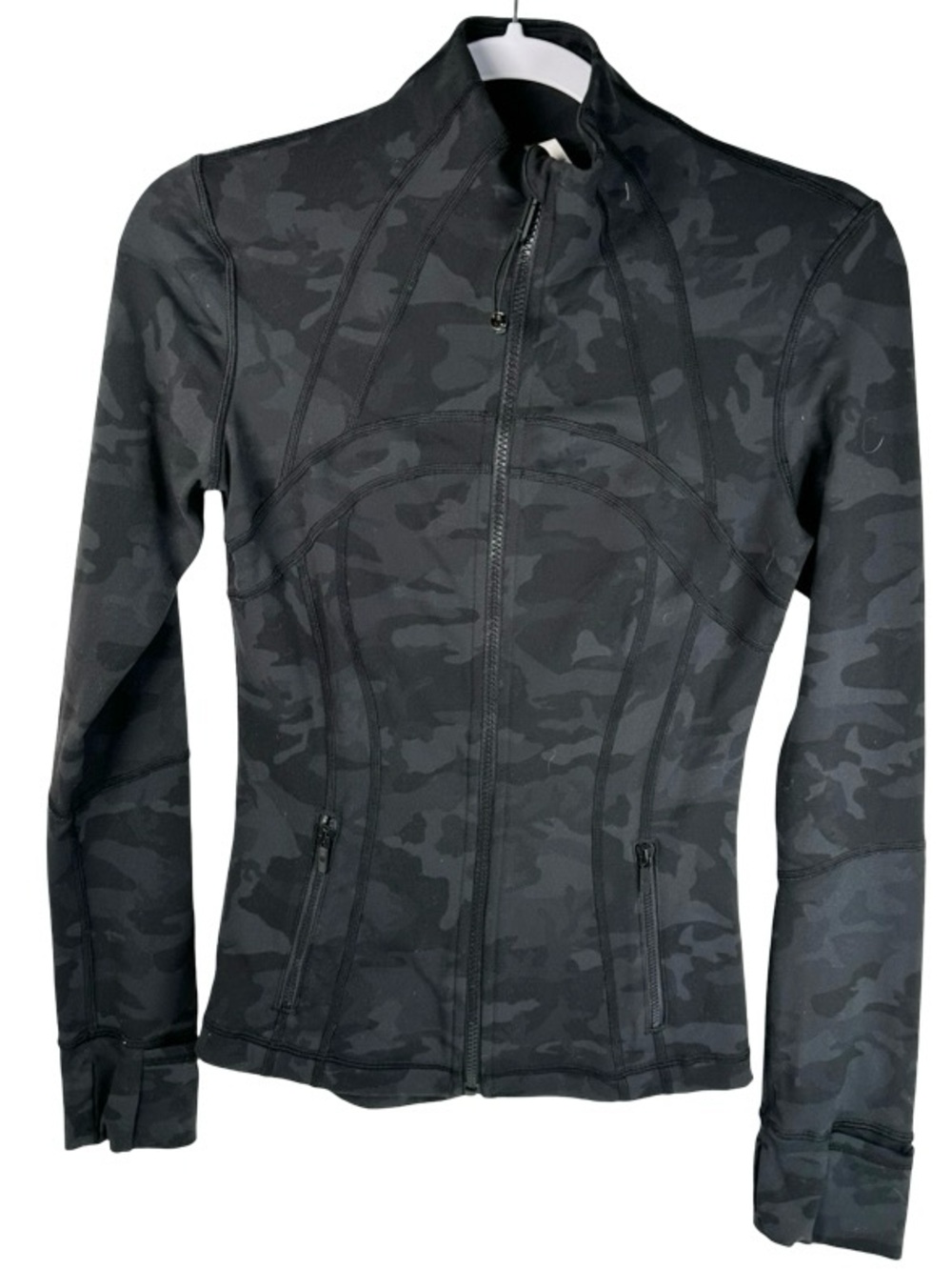 Lululemon Define Jacket Incognito Camo Black Gray Print Athletic Zip Up Size 4